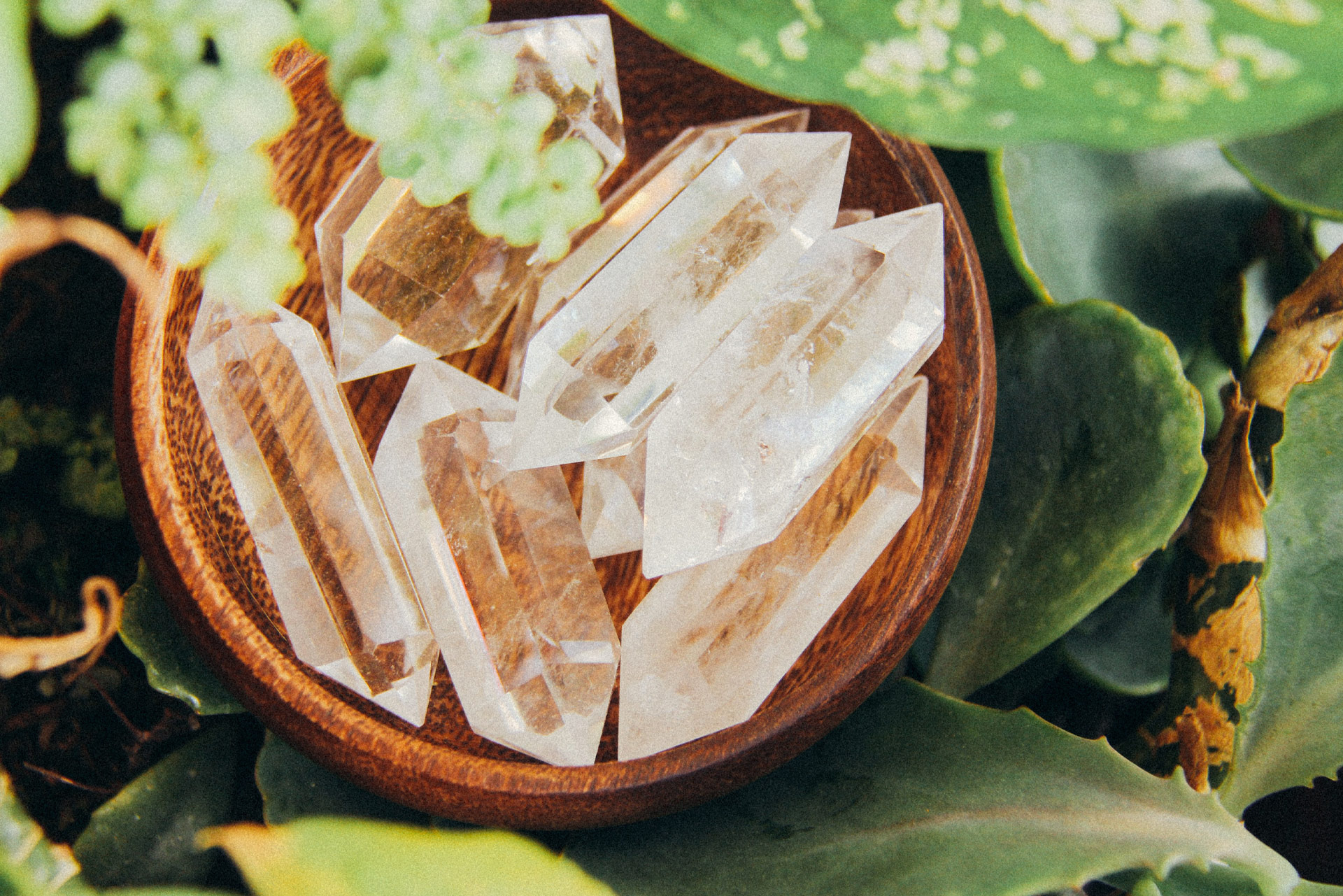 Basket of crystals